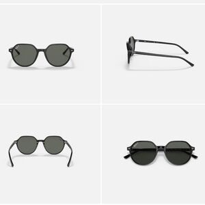 RayBan Thalia Round Sunglasses -- Black